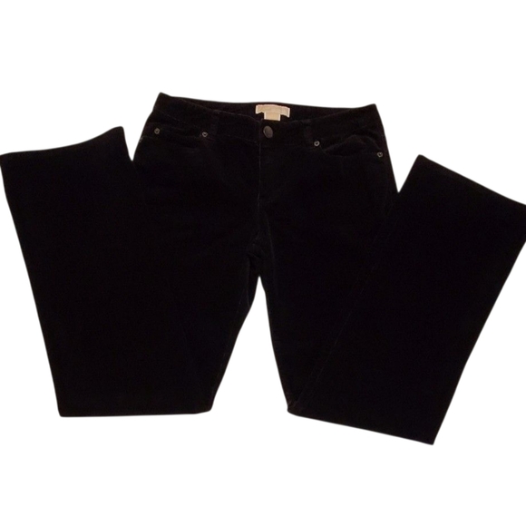 Michael Kors Black Straight Leg Stretch Corduroy Pant Trouser Womens Size 6 - Picture 6 of 8